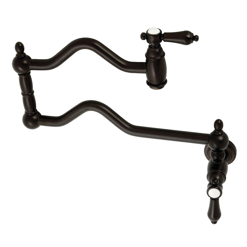 Kingston Brass KS2105BAL Heirloom Wall Mount Pot Filler, Oil Rubbed Bronze - BNGBath