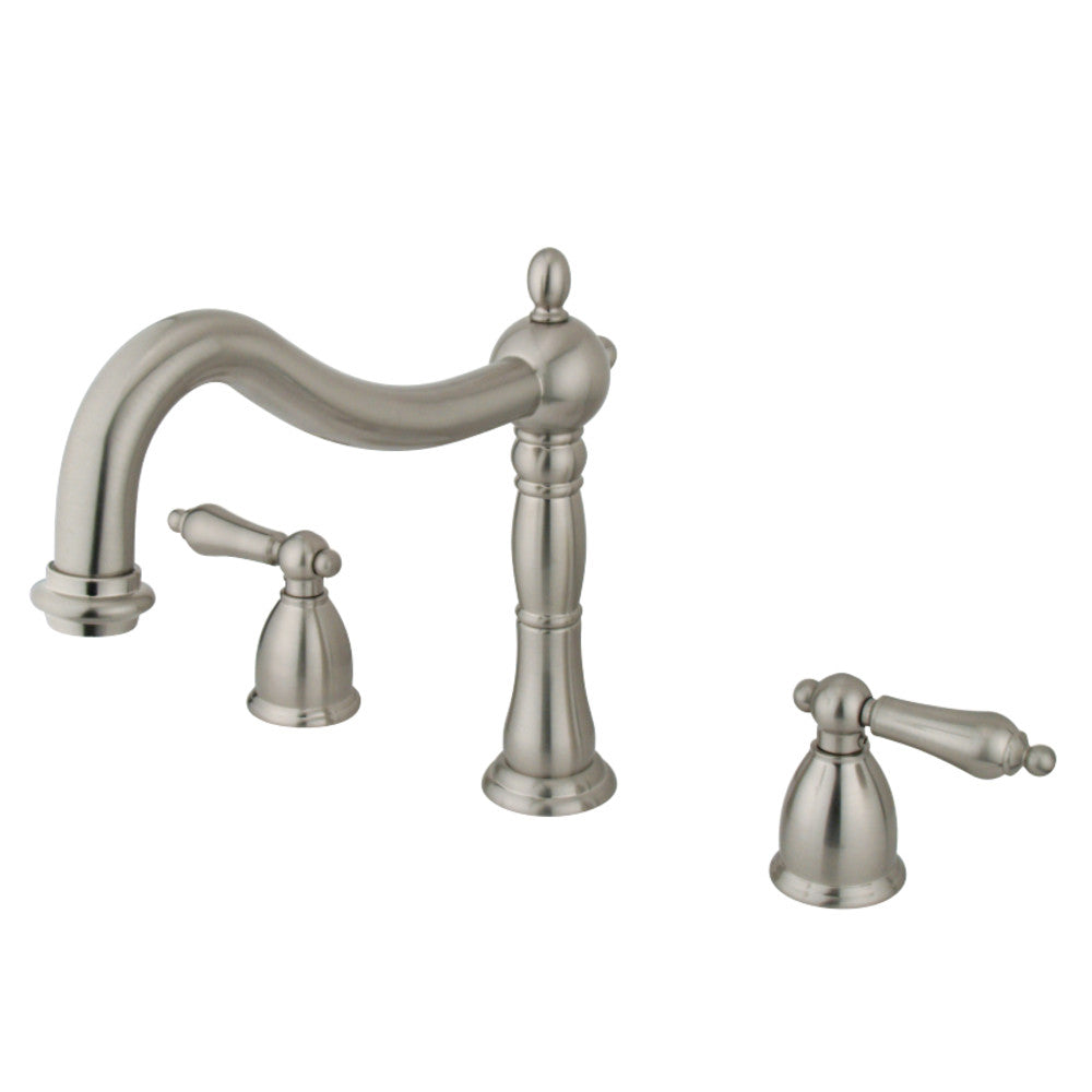 Kingston Brass KS1348AL Heritage Roman Tub Faucet, Brushed Nickel - BNGBath