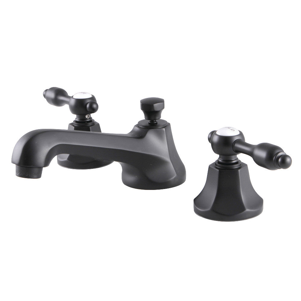 Kingston Brass KS4460TAL Tudor 8" Widespread Bathroom Faucet, Matte Black - BNGBath