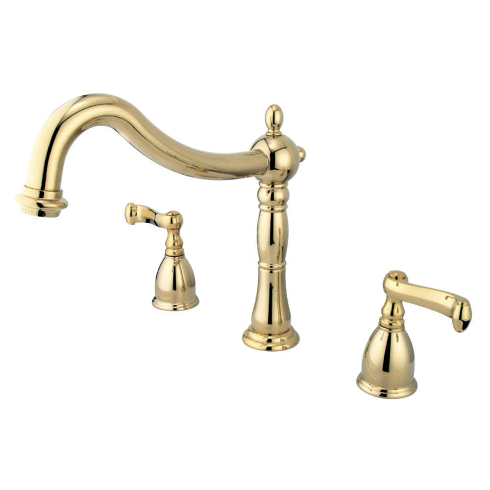 Kingston Brass KS1342FL Heritage Roman Tub Faucet, Polished Brass - BNGBath