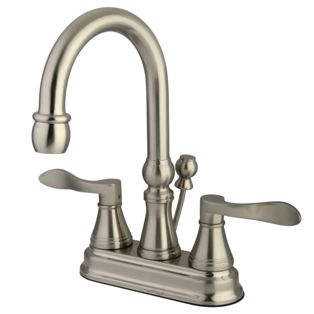 Kingston Brass KS2618DFL 4 in. Centerset Bathroom Faucet, Brushed Nickel - BNGBath