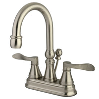 Thumbnail for Kingston Brass KS2618DFL 4 in. Centerset Bathroom Faucet, Brushed Nickel - BNGBath