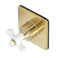 Thumbnail for Kingston Brass KS3047PX 3-Way Diverter Valve with Trim Kit, Brushed Brass - BNGBath