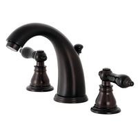 Thumbnail for Kingston Brass KB985AKL Duchess Widespread Bathroom Faucet with Plastic Pop-Up, Oil Rubbed Bronze - BNGBath