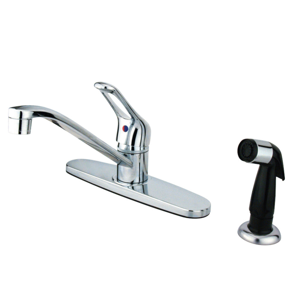 Kingston Brass GKB562 Wyndham Single-Handle Centerset Kitchen Faucet, Polished Chrome - BNGBath