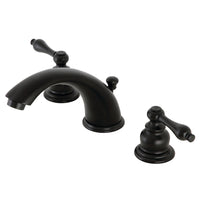 Thumbnail for Kingston Brass KB970AL Victorian Widespread Bathroom Faucet, Matte Black - BNGBath