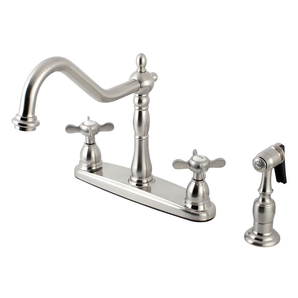 Kingston Brass KB1758BEXBS Essex Centerset Kitchen Faucet, Brushed Nickel - BNGBath