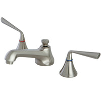 Thumbnail for Kingston Brass KS4478ZL 8 in. Widespread Bathroom Faucet, Brushed Nickel - BNGBath