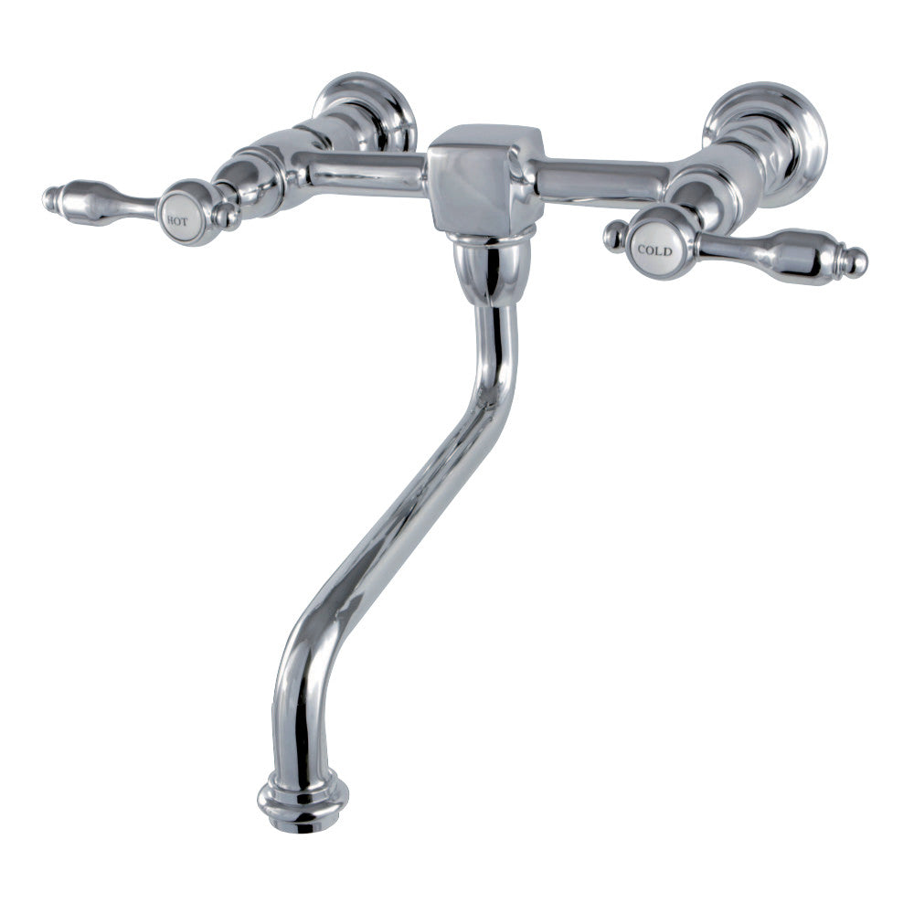 Kingston Brass KS1211TAL Tudor Wall Mount Bathroom Faucet, Polished Chrome - BNGBath