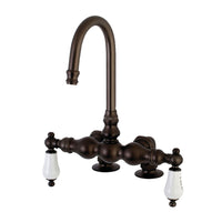 Thumbnail for Kingston Brass AE95T5 Auqa Vintage 3-3/8-Inch Deck Mount Tub Faucet, Oil Rubbed Bronze - BNGBath