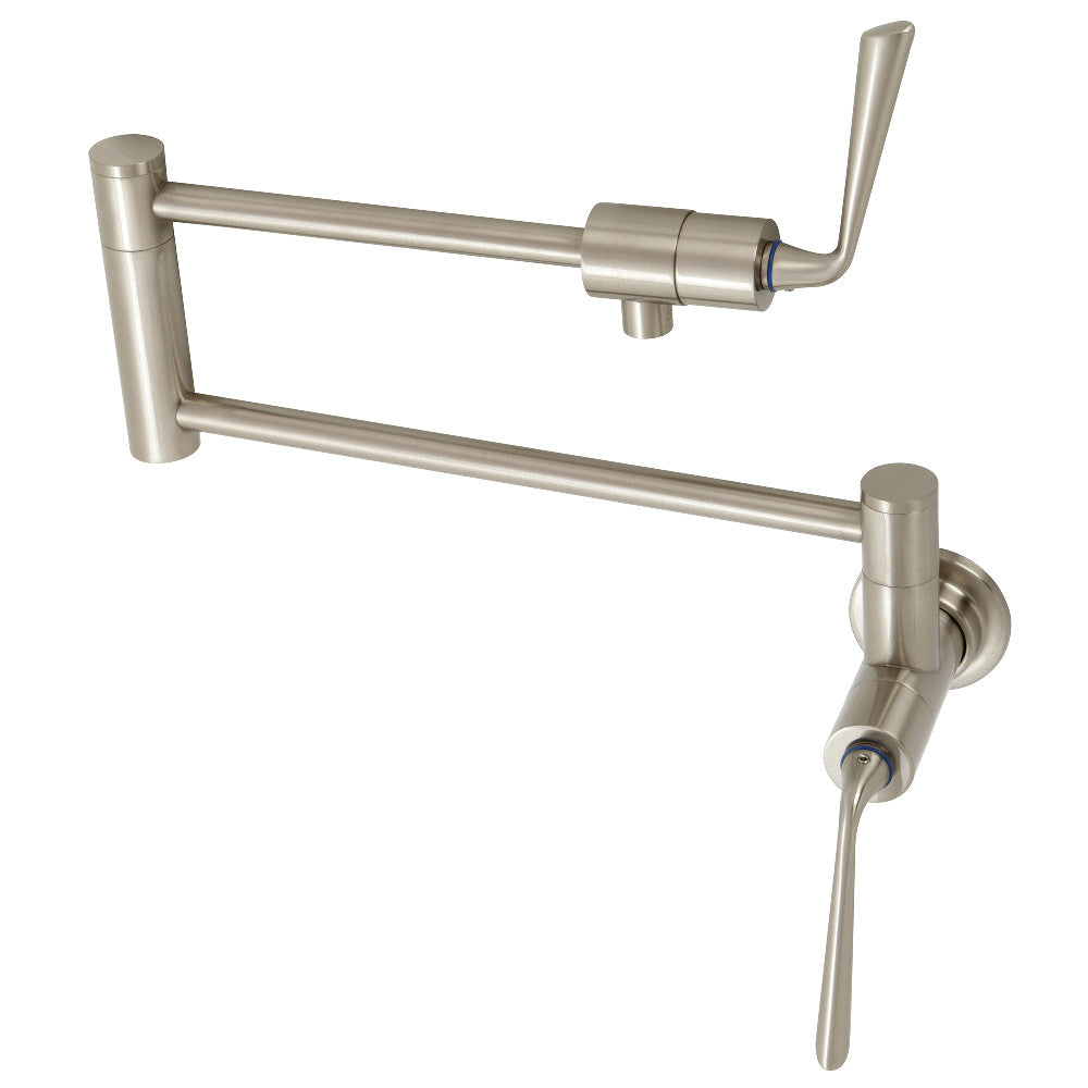 Kingston Brass KS4108ZL Silver Sage Wall Mount Pot Filler, Brushed Nickel - BNGBath