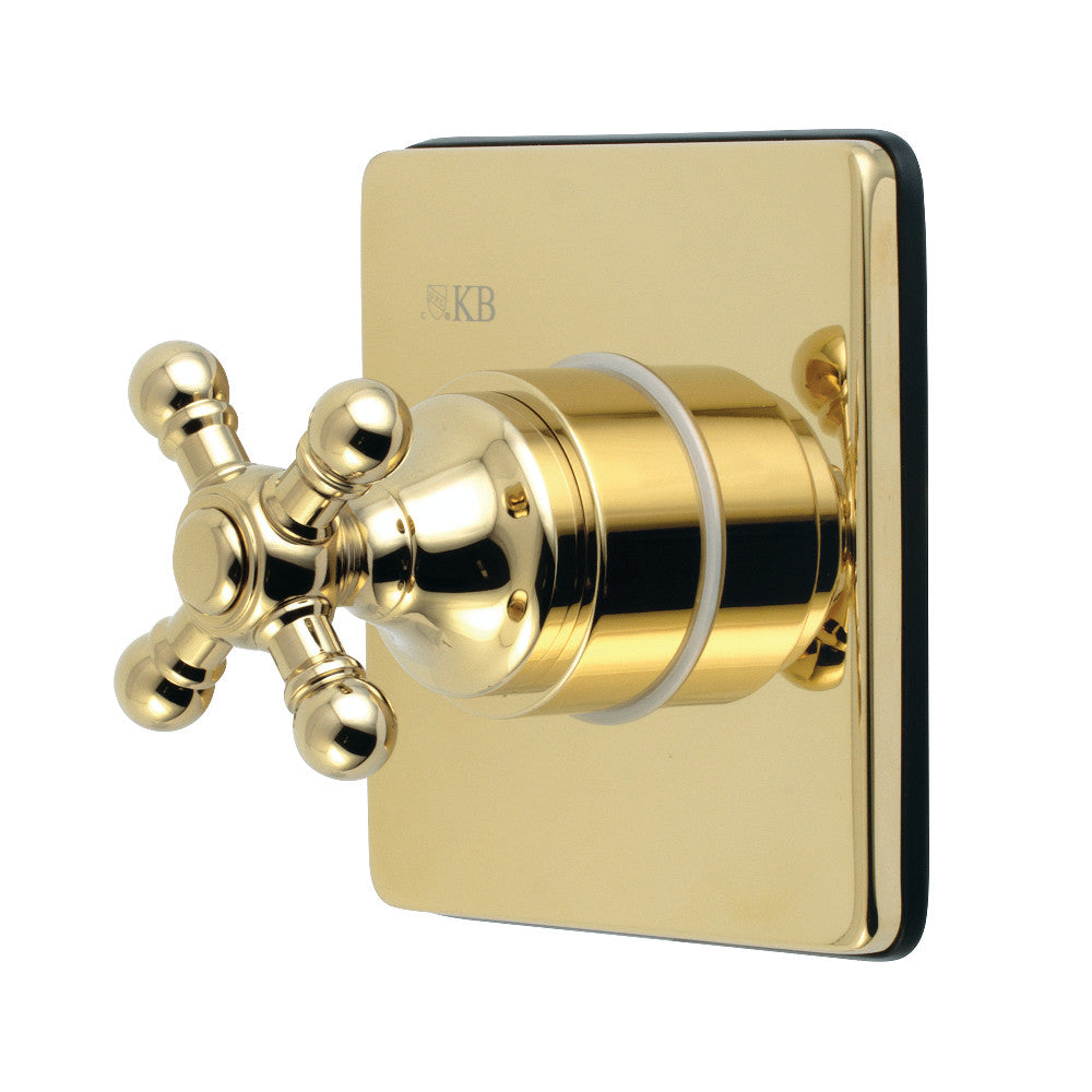 Kingston Brass KS3042BX 3-Way Diverter Valve with Trim Kit, Polished Brass - BNGBath