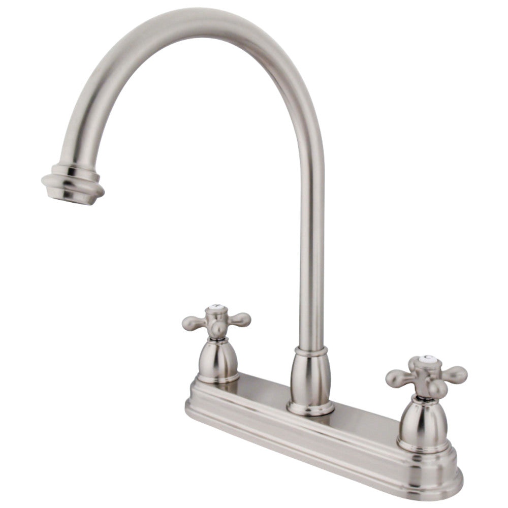 Kingston Brass KB3748AX Restoration Centerset Kitchen Faucet, Brushed Nickel - BNGBath