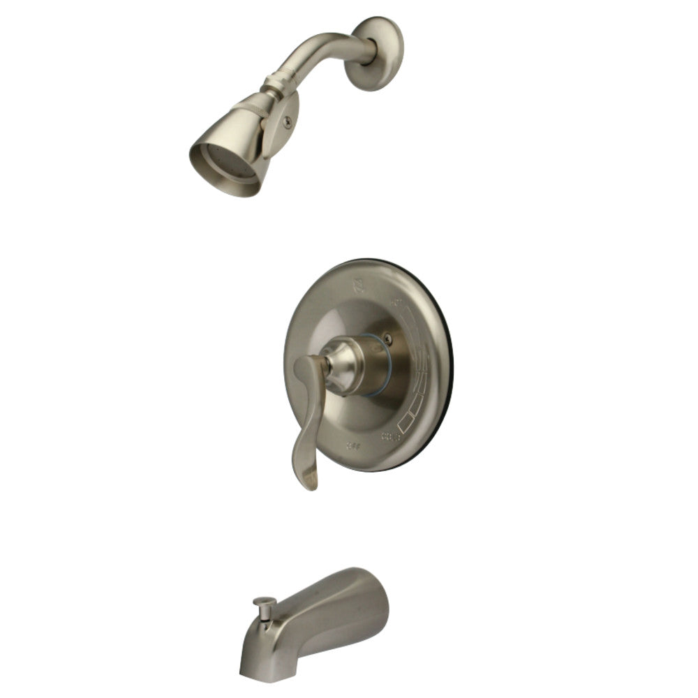 Kingston Brass KB1638DFL NuFrench Tub & Shower Faucet, Brushed Nickel - BNGBath