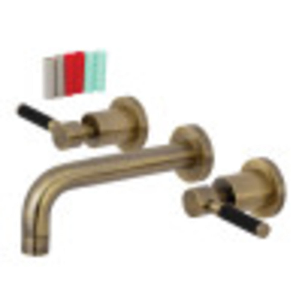 Kingston Brass KS8123DKL Concord 2-Handle Wall Mount Bathroom Faucet, Antique Brass - BNGBath