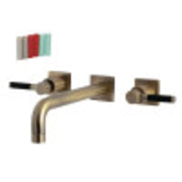 Thumbnail for Kingston Brass KS6023DKL Ksiser Wall Mount Tub Faucet, Antique Brass - BNGBath