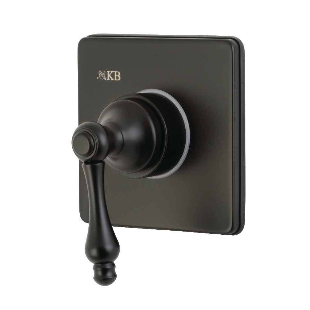 Kingston Brass KS3040AL 3-Way Diverter Valve with Trim Kit, Matte Black - BNGBath