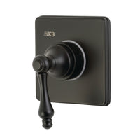 Thumbnail for Kingston Brass KS3040AL 3-Way Diverter Valve with Trim Kit, Matte Black - BNGBath