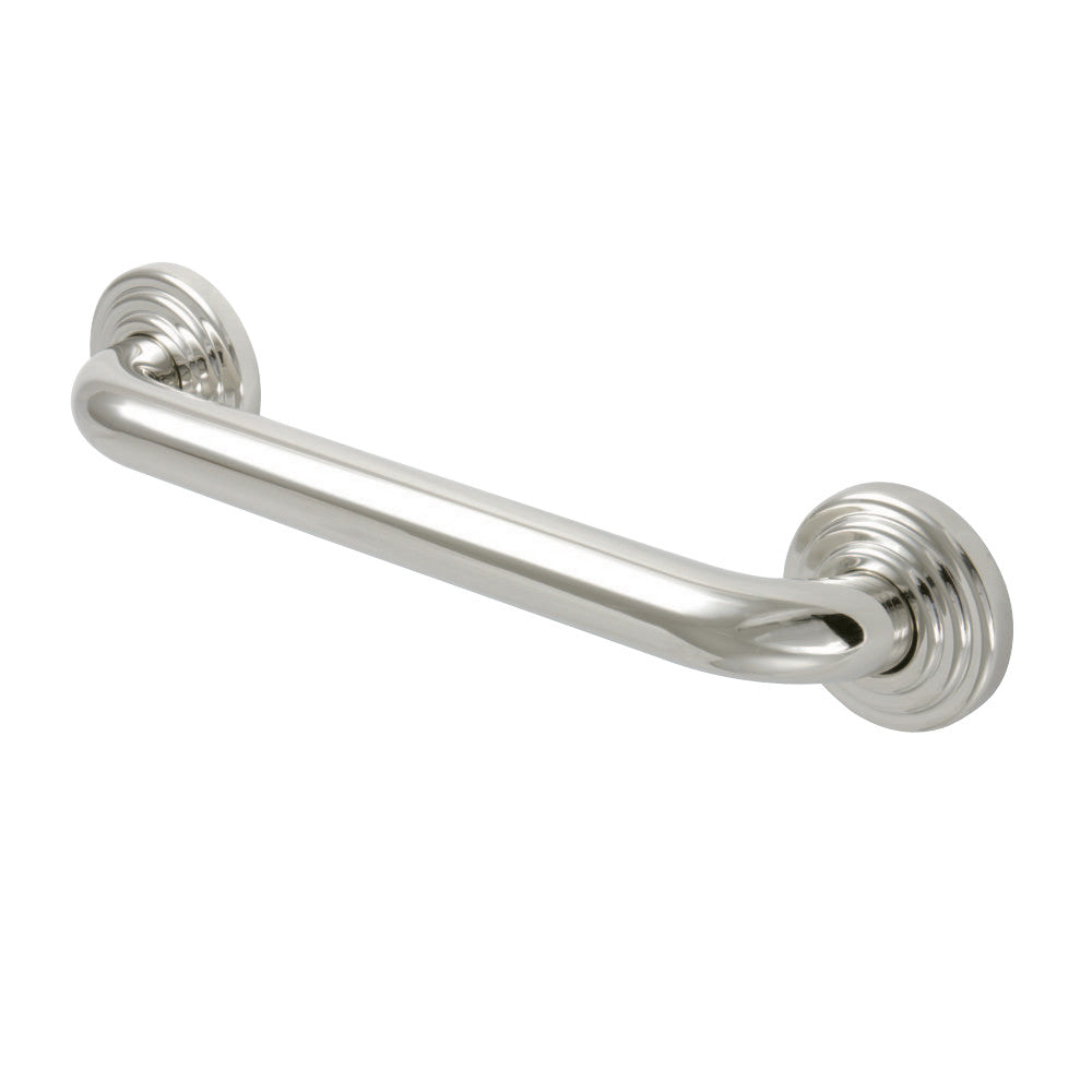 Kingston Brass DR314126 Restoration 12-Inch Decorative 1-1/4-Inch OD Grab Bar, Polished Nickel - BNGBath