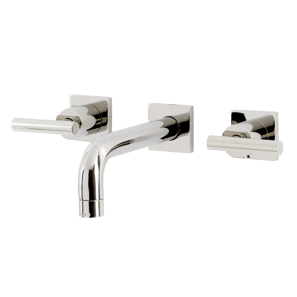 Kingston Brass KS6126CML Manhattan Two-Handle Wall Mount Bathroom Faucet, Polished Nickel - BNGBath