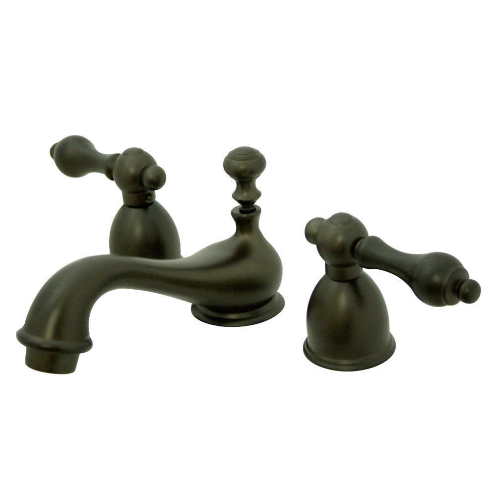 Kingston Brass KS3955AL Restoration Mini-Widespread Bathroom Faucet, Oil Rubbed Bronze - BNGBath