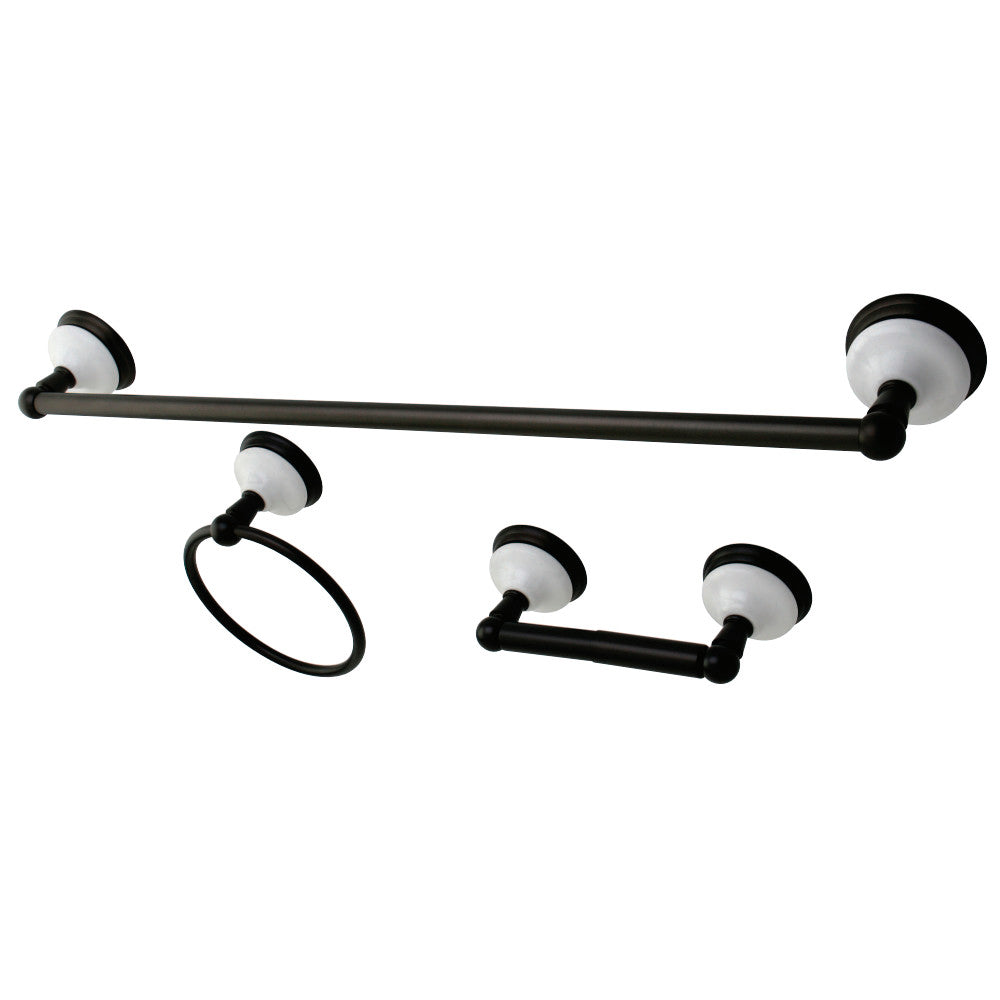 Kingston Brass BAK111148ORB Victorian 3-Piece Bathroom Hardware, Oil Rubbed Bronze - BNGBath