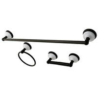 Thumbnail for Kingston Brass BAK111148ORB Victorian 3-Piece Bathroom Hardware, Oil Rubbed Bronze - BNGBath