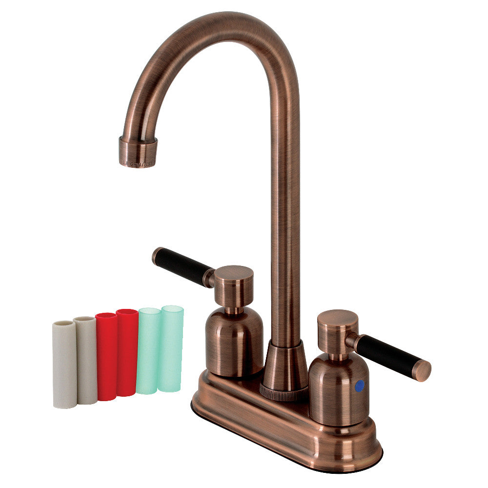 Kingston Brass KB849DKLAC Kaiser Bar Faucet, Antique Copper - BNGBath