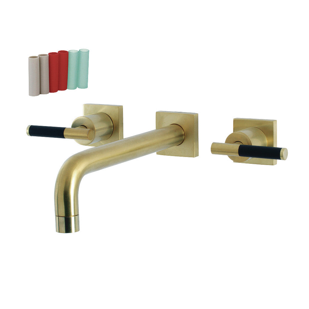 Kingston Brass KS6027CKL Ksiser Wall Mount Tub Faucet, Brushed Brass - BNGBath