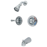 Thumbnail for Kingston Brass KB671 Magellan Twin Handles Tub Shower Faucet Pressure Balanced With Volume Control, Polished Chrome - BNGBath