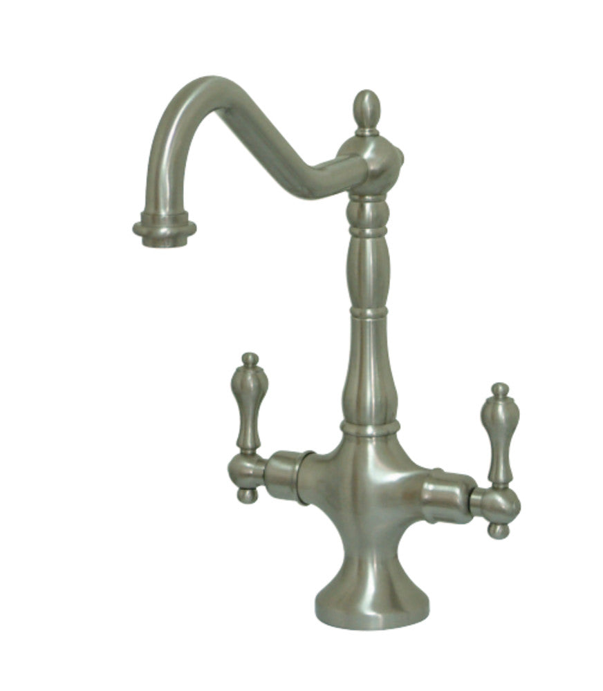 Kingston Brass KS1778ALLS Heritage Single Hole Kitchen Faucet, Brushed Nickel - BNGBath