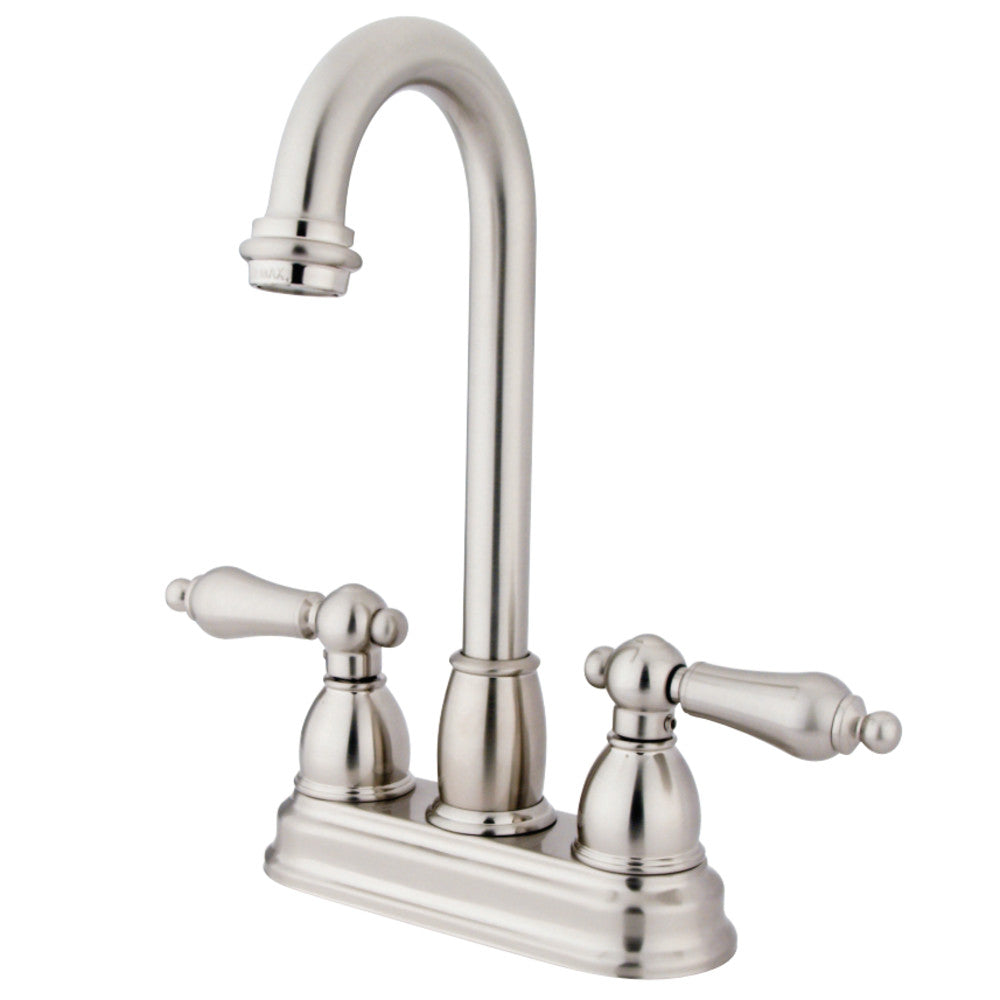 Kingston Brass KB3498AL Restoration 4" Centerset Bar Faucet, Brushed Nickel - BNGBath