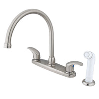 Thumbnail for Kingston Brass KB6798LL Legacy 8-Inch Centerset Kitchen Faucet, Brushed Nickel - BNGBath