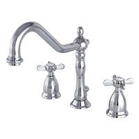 Thumbnail for Kingston Brass KS1991BEX 8 in. Widespread Bathroom Faucet, Polished Chrome - BNGBath