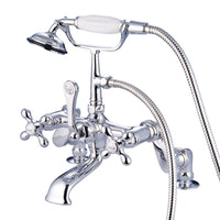 Thumbnail for Kingston Brass CC658T1 Vintage Adjustable Center Deck Mount Tub Faucet, Polished Chrome - BNGBath