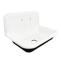 Thumbnail for Gourmetier Towne 30X20 Cast Iron Single Bowl Wall Mount Sink - BNGBath