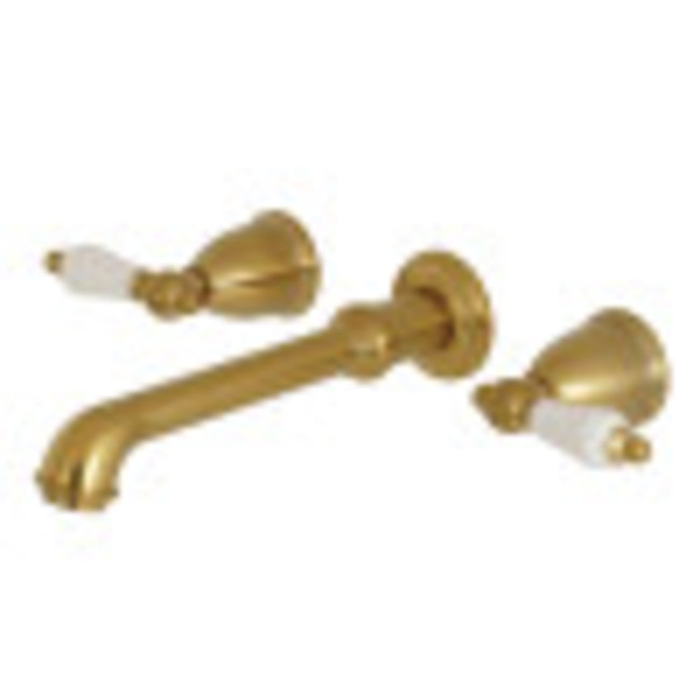 Kingston Brass KS7127PL 8-Inch Center Wall Mount Bathroom Faucet, Brushed Brass - BNGBath