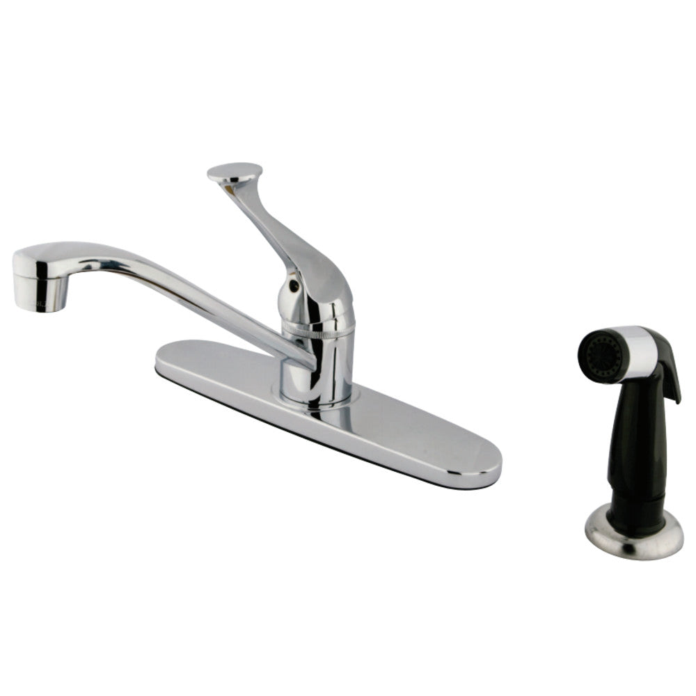 Kingston Brass GKB572 Chatham Single-Handle Centerset Kitchen Faucet, Polished Chrome - BNGBath