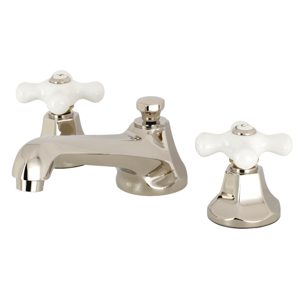 Kingston Brass KS4466PX 8 in. Widespread Bathroom Faucet, Polished Nickel - BNGBath