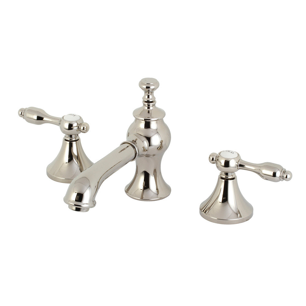 Kingston Brass KC7066TAL Tudor 8 in. Widespread Bathroom Faucet, Polished Nickel - BNGBath