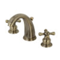 Thumbnail for Kingston Brass KB983AXAB Victorian 2-Handle 8 in. Widespread Bathroom Faucet, Antique Brass - BNGBath