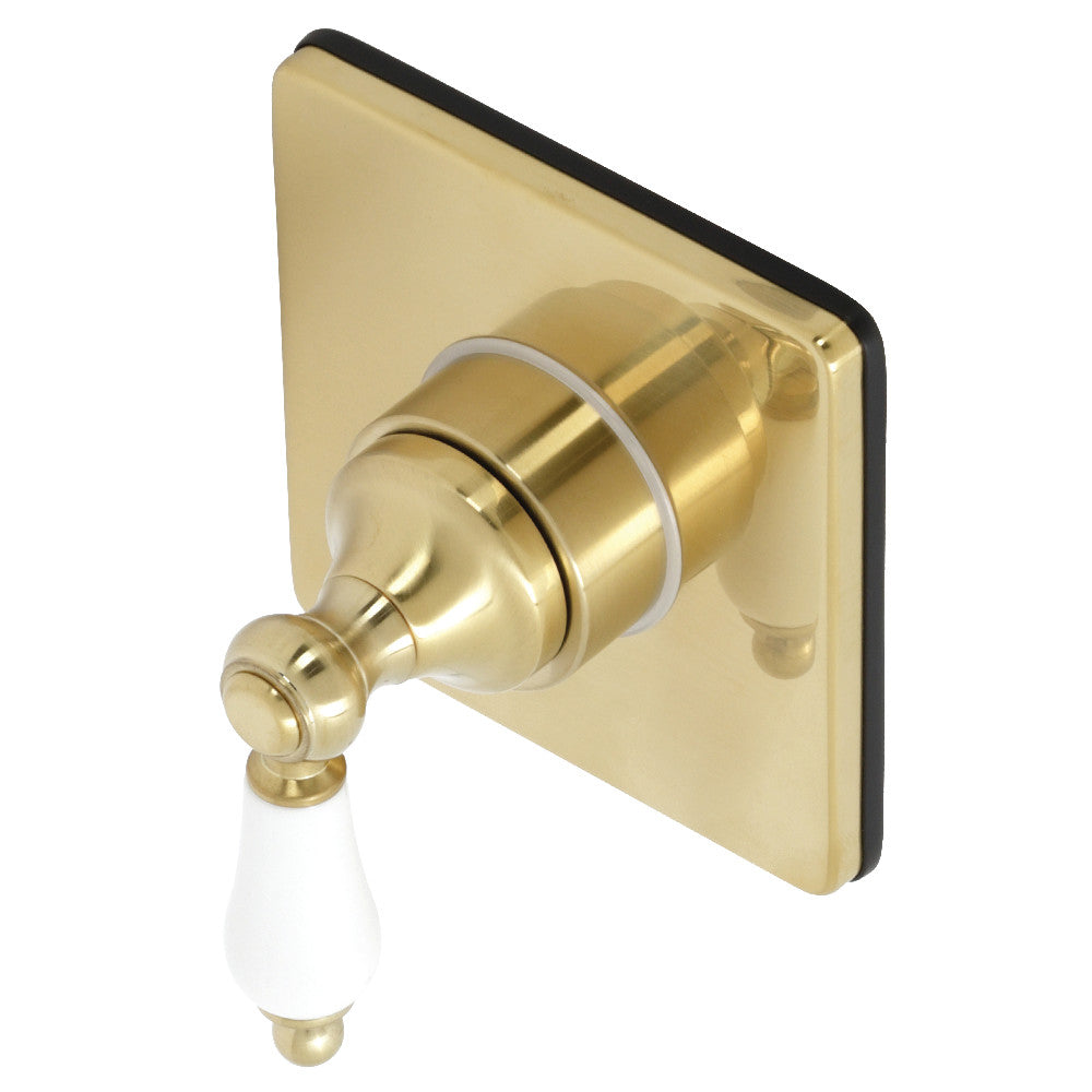 Kingston Brass KS3047PL 3-Way Diverter Valve with Trim Kit, Brushed Brass - BNGBath