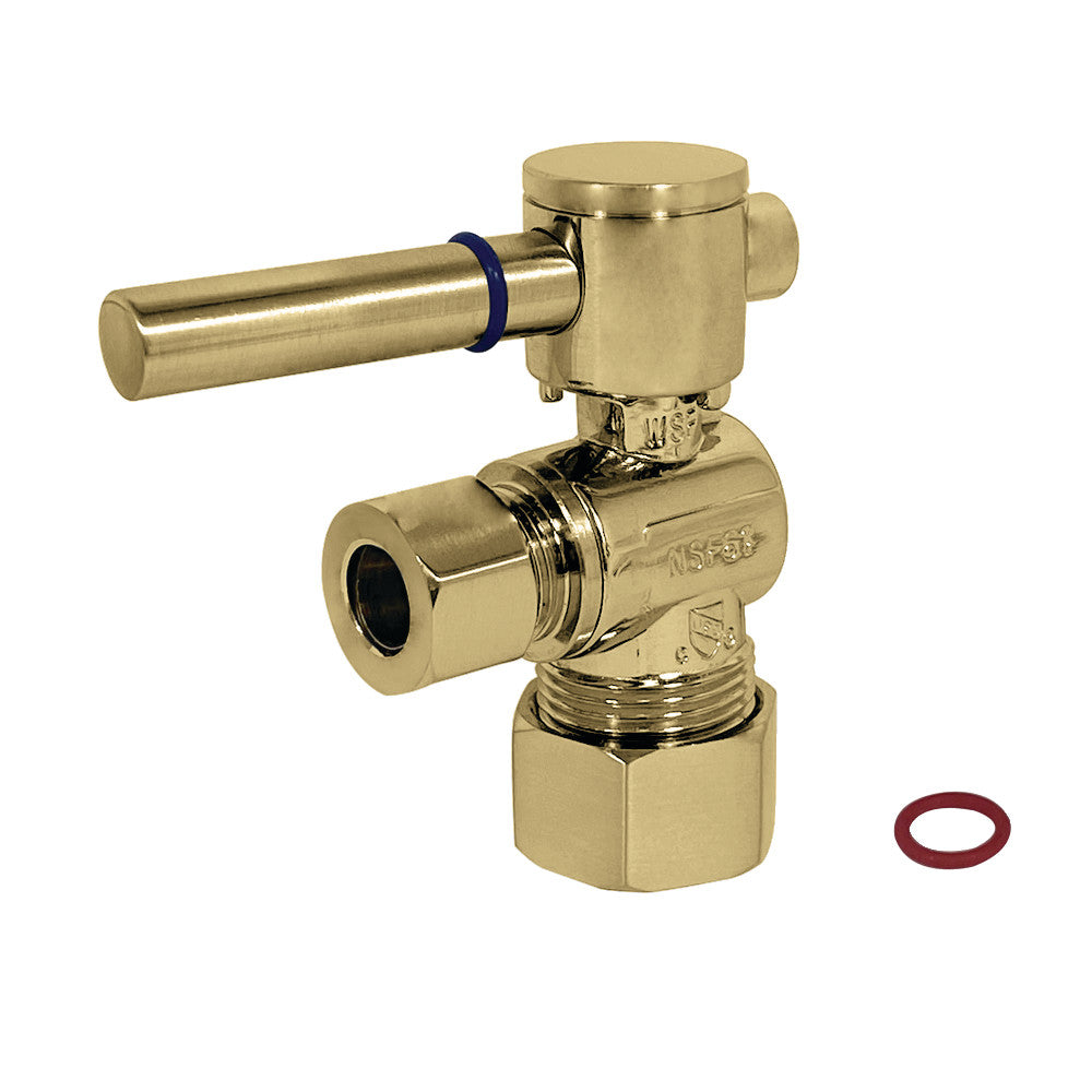 Kingston Brass CC53302DL Quarter Turn Valve (5/8" X 3/8" OD Compression), Polished Brass - BNGBath