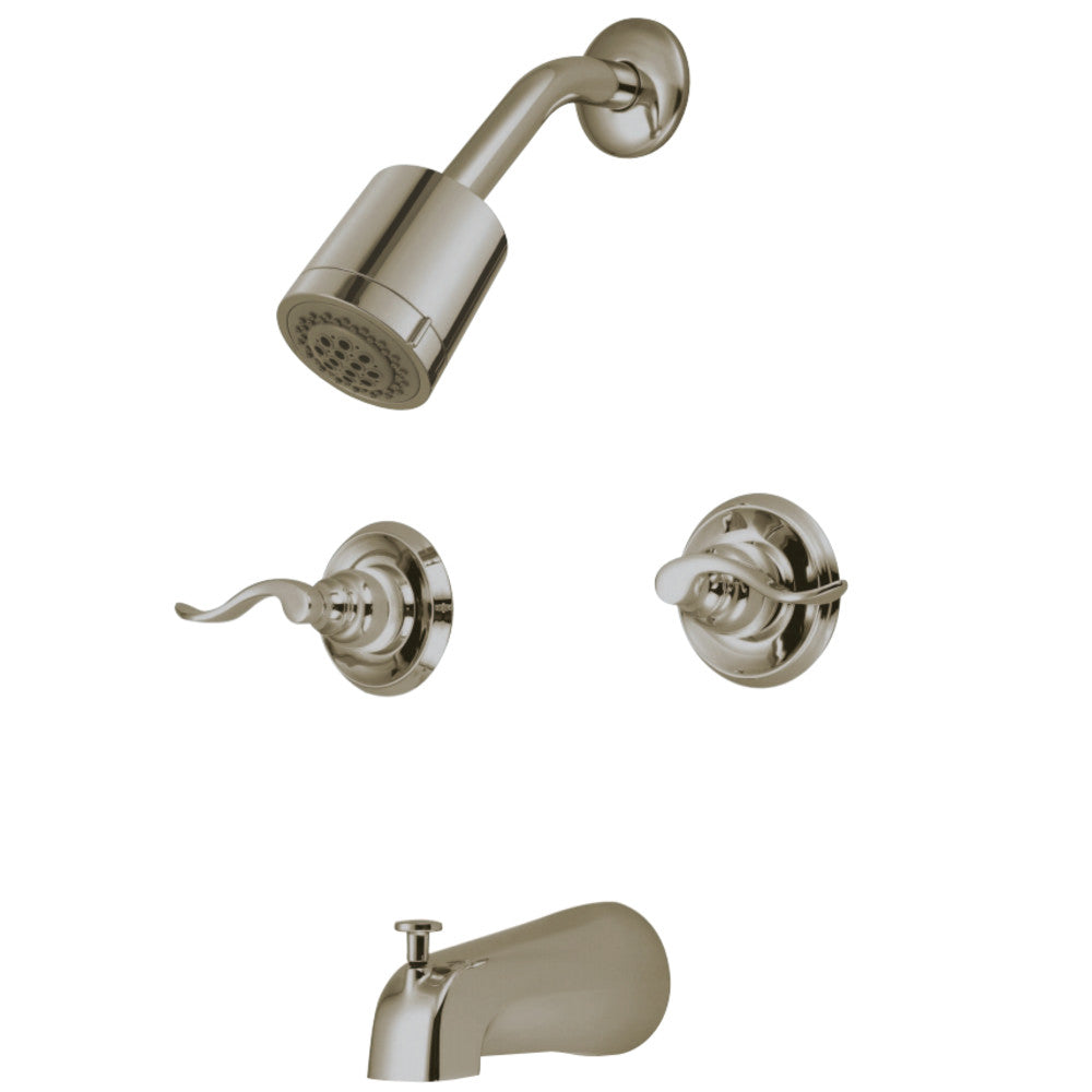 Kingston Brass KB8248NFL NuWave French Tub & Shower Faucet, Brushed Nickel - BNGBath