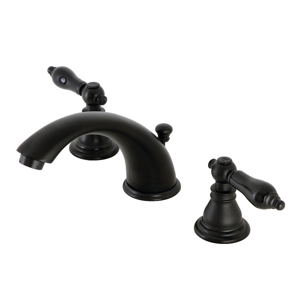 Kingston Brass KB960AKL Duchess Widespread Bathroom Faucet with Plastic Pop-Up, Matte Black - BNGBath