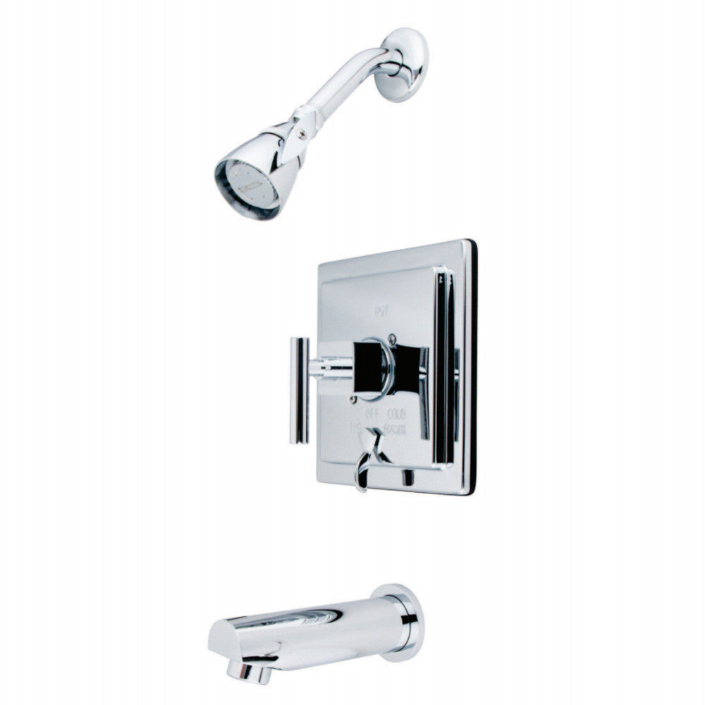 Kingston Brass KB86510CQL Claremont Tub & Shower Faucet, Polished Chrome - BNGBath