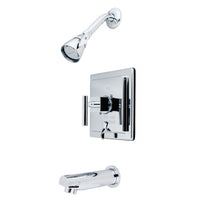 Thumbnail for Kingston Brass KB86510CQL Claremont Tub & Shower Faucet, Polished Chrome - BNGBath