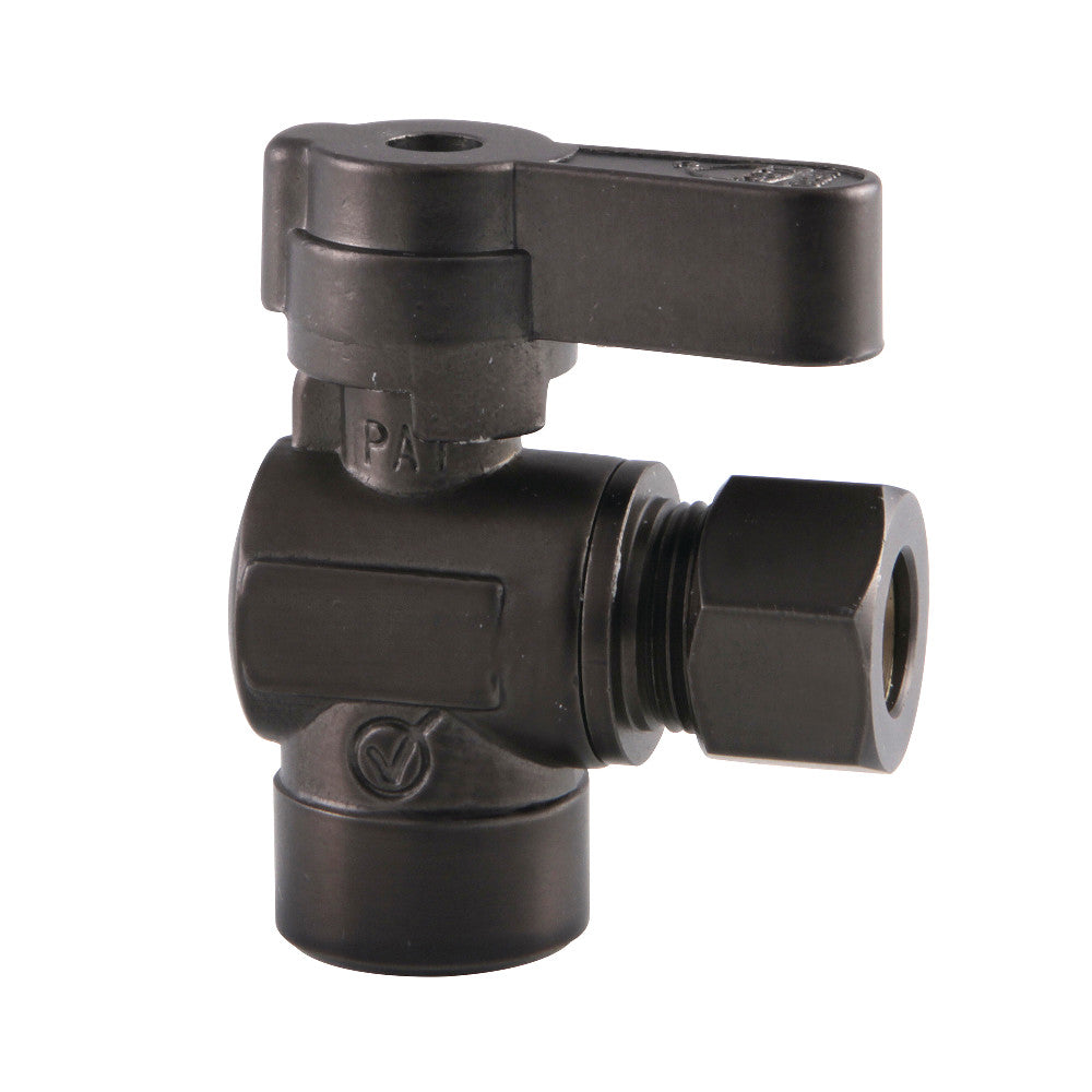 Kingston Brass KF4320ORB 1/2" Sweat x 3/8" OD Comp Angle Stop Valve, Oil Rubbed Bronze - BNGBath