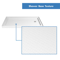 Thumbnail for DreamLine Aqua Ultra 30 in. D x 60 in. W x 74 3/4 in. H Frameless Hinged Shower Door and SlimLine Shower Base Kit - BNGBath