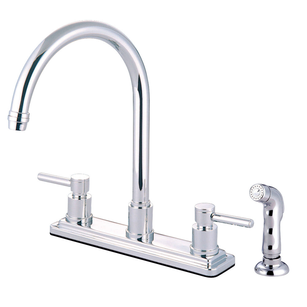 Kingston Brass KS8791DL Concord 8-Inch Centerset Kitchen Faucet, Polished Chrome - BNGBath